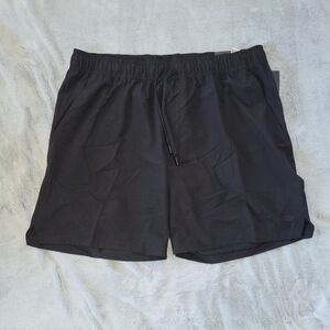 Leg3nd Mens XL Black Athletic Gym Training Shorts 7” Inseam Pockets Stretch